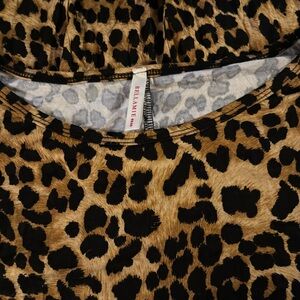 Safari Animal Print Oversize Tunic Dress 3x Leopard LN